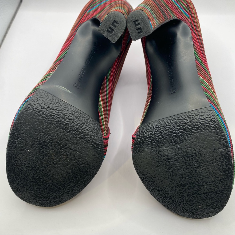 United Nude Fold Hi Colorful Striped Heeled Booties - Picture 7 of 8
